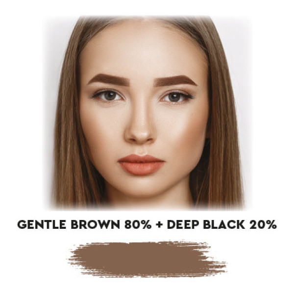 Крем-краска для бровей Deep Black (без окислителя) с экстрактом хны Okis Brow 15ml