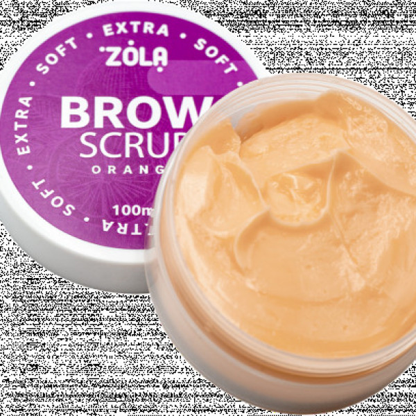 Zola скраб для бровей Extra Soft апельсин 100ml