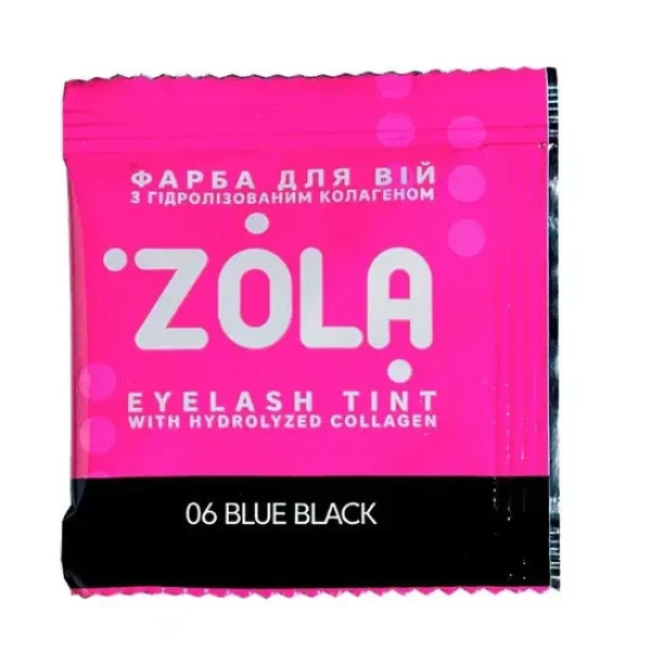 Zola Краска для бровей в саше с коллагеном Eye Brow Tint with Collagen 06 Blue Black 5ml