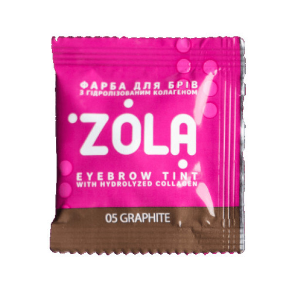 Zola Краска для бровей в саше с коллагеном Eye Brow Tint with Collagen 05 Graphite 5ml.