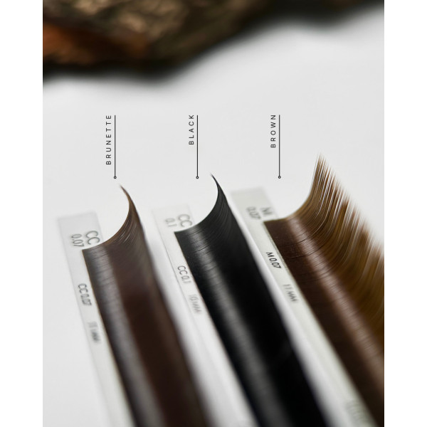 Вії Effect Brown mix 28л коричневі C / 0.07 / 6-13