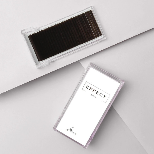 Вії Effect Brunette mix 28л гіркий шоколад B / 0.1 / 4-7
