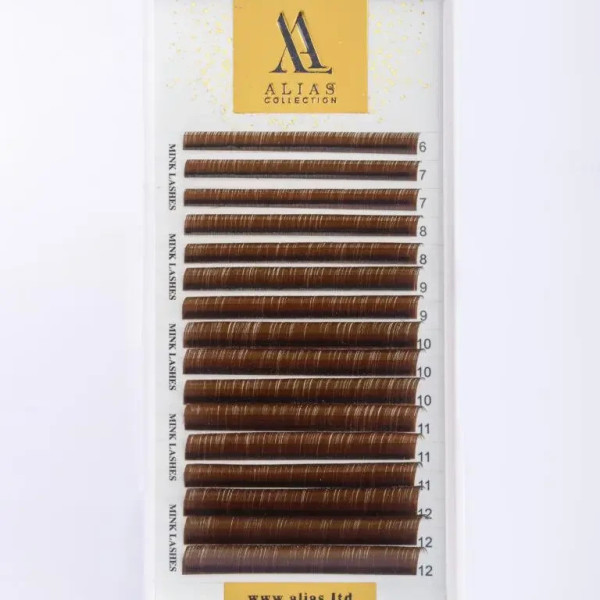 Вії Alias Dark Brown mix L / 0.1 / 6-13