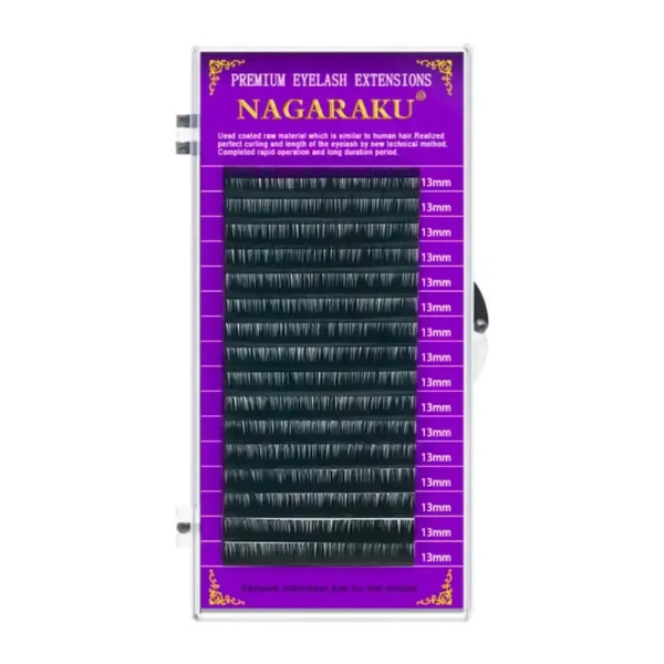 Ресницы Nagaraku черные отдельные длины C / 0.12 / 14