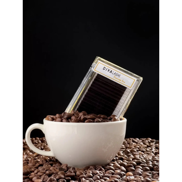 Вії коричневі Bussines Line Coffee DIVALASHpro 25л mix