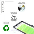 Вії кольорові мікс Green Neon Onrial C / 0.07 / 6-13