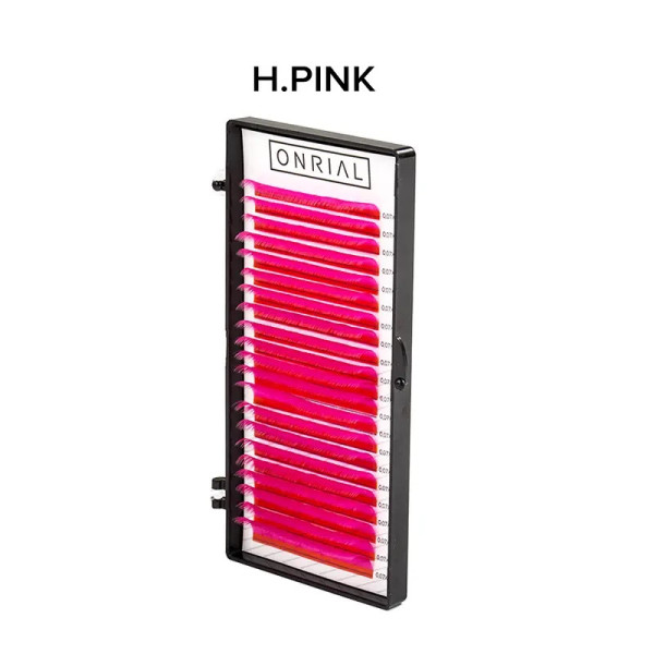 Ресницы цветные микс H.Pink Onrial C / 0.07 / 6-13