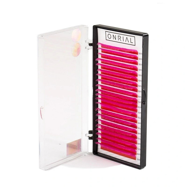 Ресницы цветные микс H.Pink Onrial C / 0.07 / 6-13