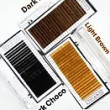 Ресницы цветные микс Light Brown Onrial L / 0.07 / 6-13