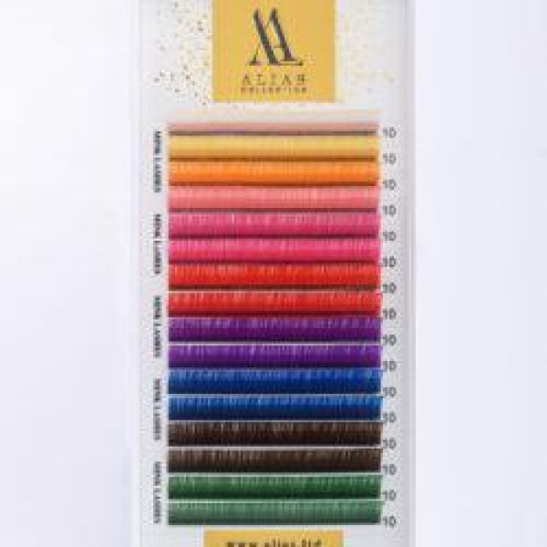 Вії Alias 10 color mix C / 0.1 / 12