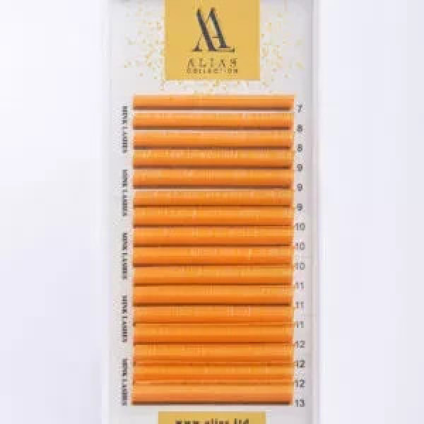 Вії Alias помаранчеві вії Orange Neon C / 0.07 / 7-13
