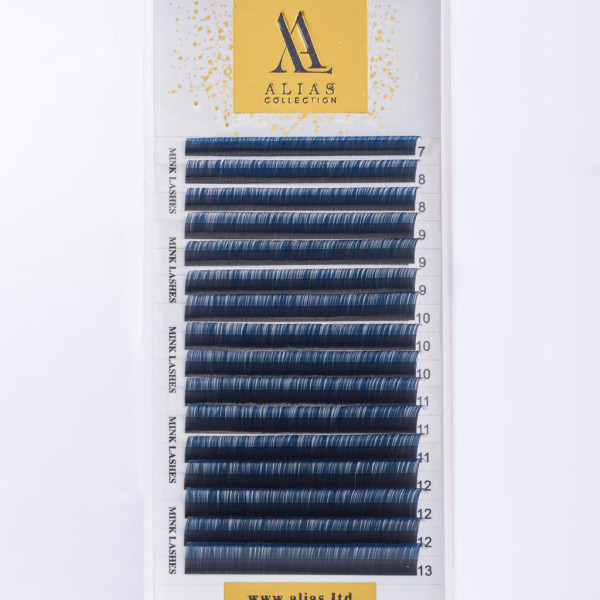 Вії Alias ombre Blue mix CC / 0.07 / 7-13