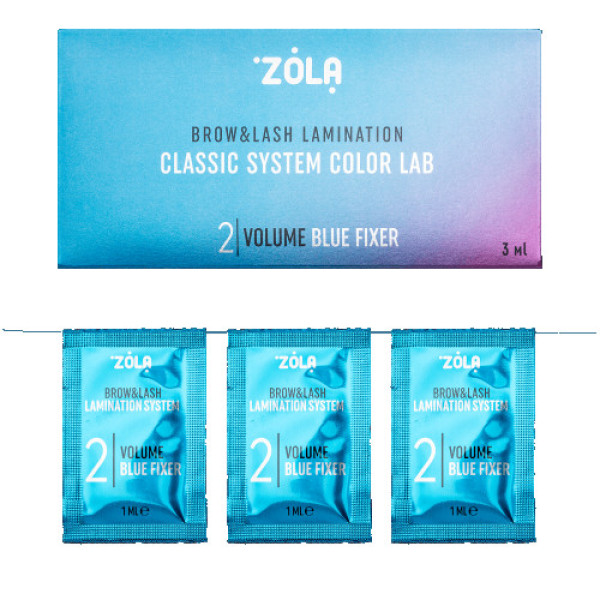 Zola color lab набор для ламинирования в саше 02 Volume Blue Fixer (3 х 1мл)