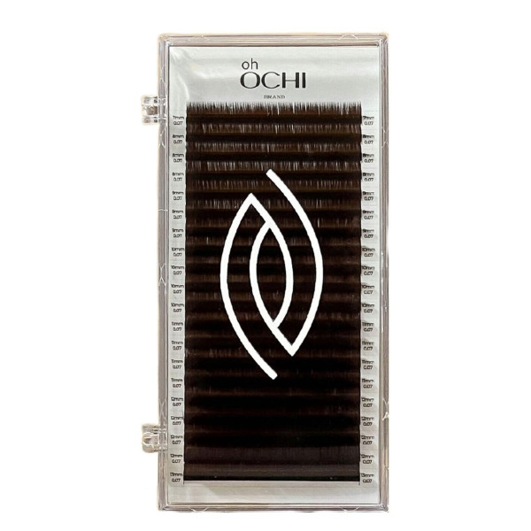 Вії коричневі Oh Ochi Dark Chocolate mix LC / 0.07 / 7-13