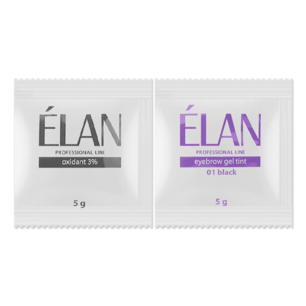 Гель-фарба для брів і вій саше Elan professional line 01 black