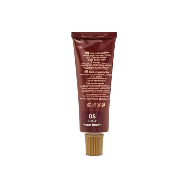 Фарба Elan Deep Brow Tint - 05 Spicy (warm brown) для брів 20ml