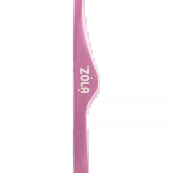 Zola пінцет скошений професійний для брів light pink