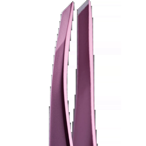Zola пінцет скошений професійний для брів light pink