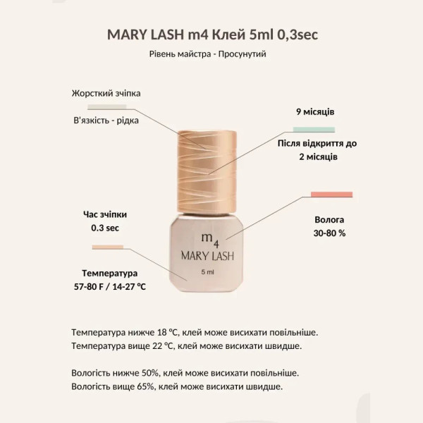 Клей для наращивания Mary Lash M4 5мл 0.3с