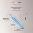 Пінцет Mary Lash вигнутий синій No6