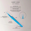 Пинцет Mary Lash микро L синий №10