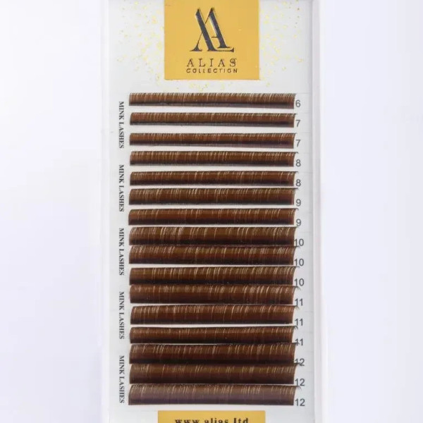 Вії Alias Dark Brown mix C / 0.07 / 6-13