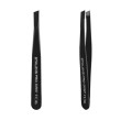 Пинцет для бровей Staleks Expert 11 Type 3v Широкие скошенные кромки фиолетовый Black