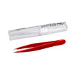 Пинцет для бровей Staleks Pro Expert 11 Type 5 широкие скошенные кромки TE-11/5 черный Red