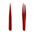 Пинцет для бровей Staleks Pro Expert 11 Type 5 широкие скошенные кромки TE-11/5 черный Red