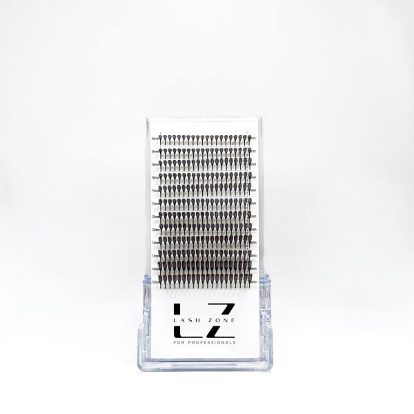 Вії пір'я Lash Zone Dark Chocolate D / 0.07 / 9-15