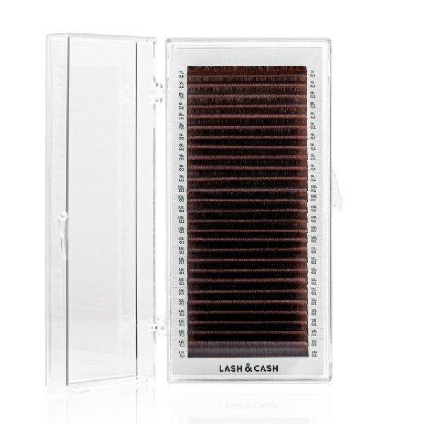 Вії Sculptor Velvet Brown Lash&Cash 28 л mix CC / 0.1 / 7-13