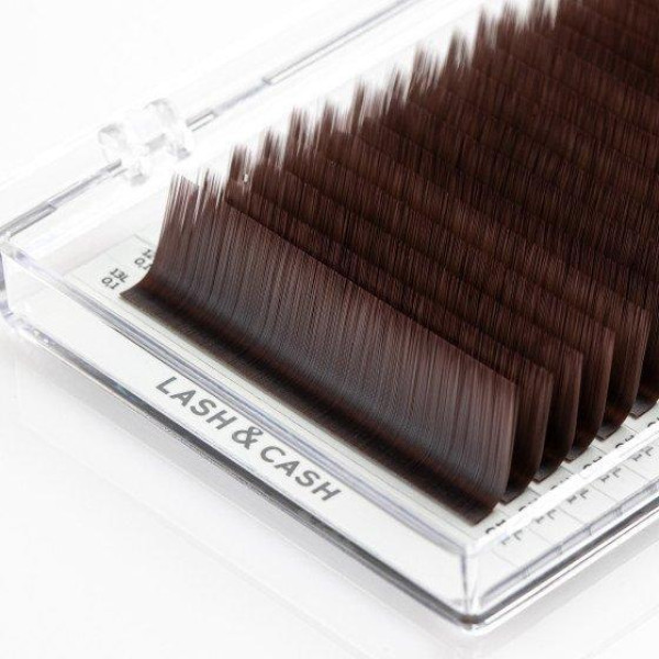 Вії Sculptor Velvet Brown Lash&Cash 28 л mix CC / 0.1 / 7-13