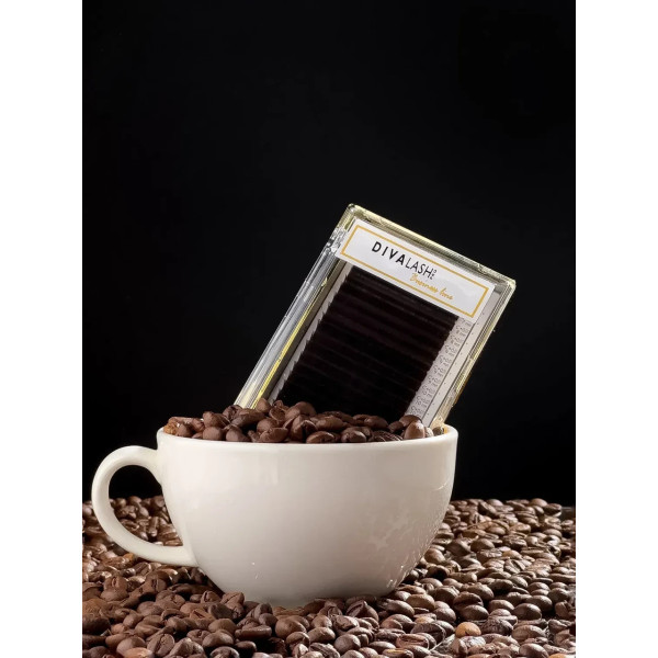 Вії коричневі Coffee DIVALASHpro 10 ліній L 0.07 5-8