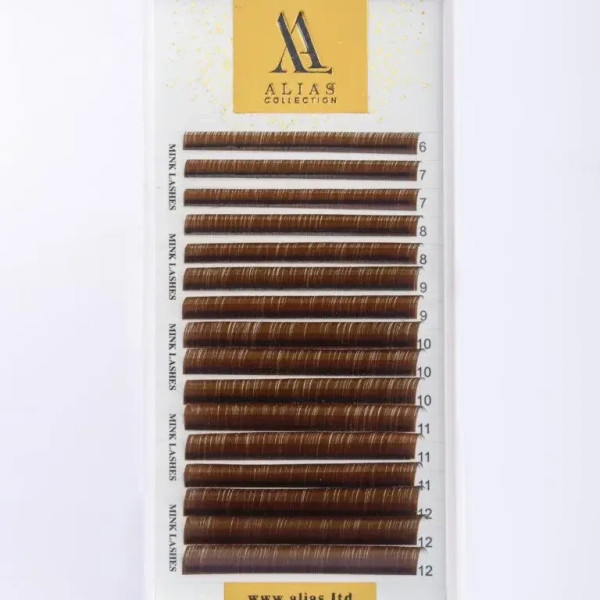 Вії Alias Dark Brown mix M / 0.07 / 7-13