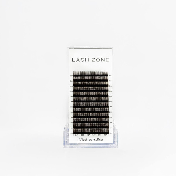 Вії-промінювач Lash Zone Dark Chocolate D / 0.07 / 9-15