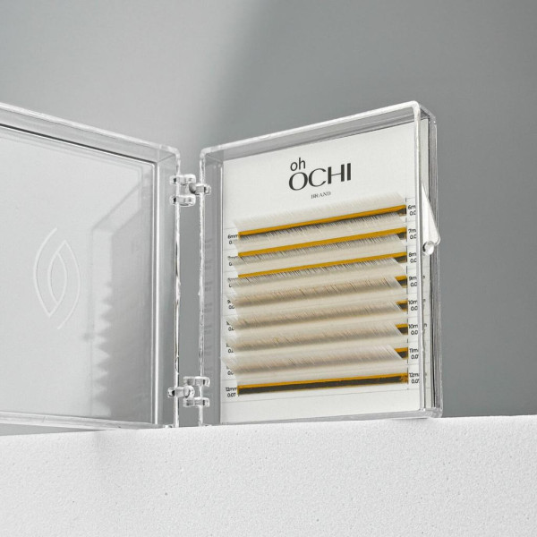 Oh OCHI кольорові вії, 8 ліній Silver White CC0.07 6-12