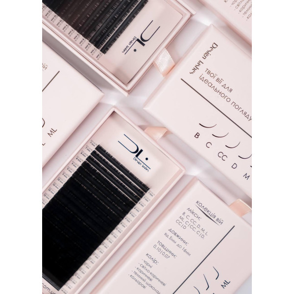 Ресницы Design Lashes черные микс 20л