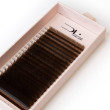 Ресницы Design Lashes коричневые Brown микс 20л M / 0.07 / 7-14
