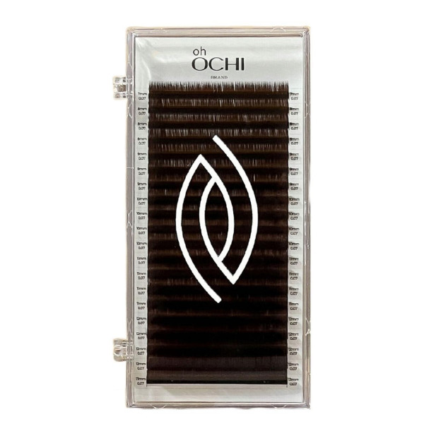 Вії коричневі Oh Ochi Dark Chocolate mix CC / 0.07 / 12-17