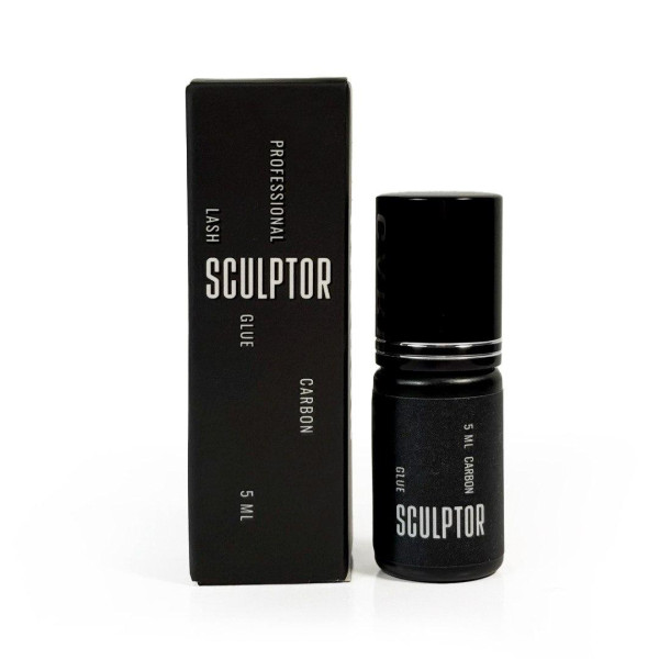 Клей для наращивания ресниц CARBON, время сцепления 0.5–1 сек., 5 ml, SCULPTOR