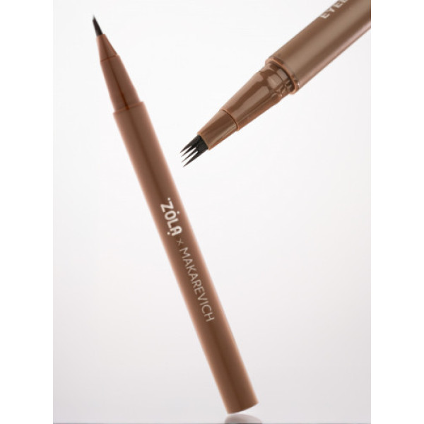 ZOLA x Makarevich Лайнер для брів з квадро-пензлем Light Brown