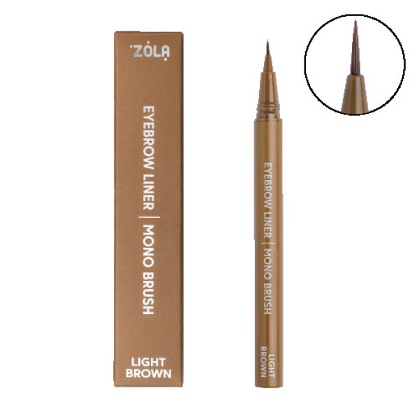 ZOLA Лайнер для бровей c моно-кистью Light Brown
