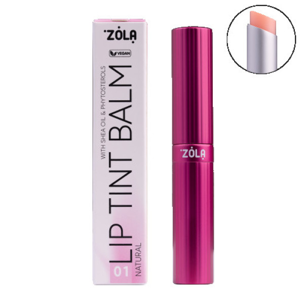ZOLA Відтінковий бальзам для губ Lip Tint Balm (01 Natural)