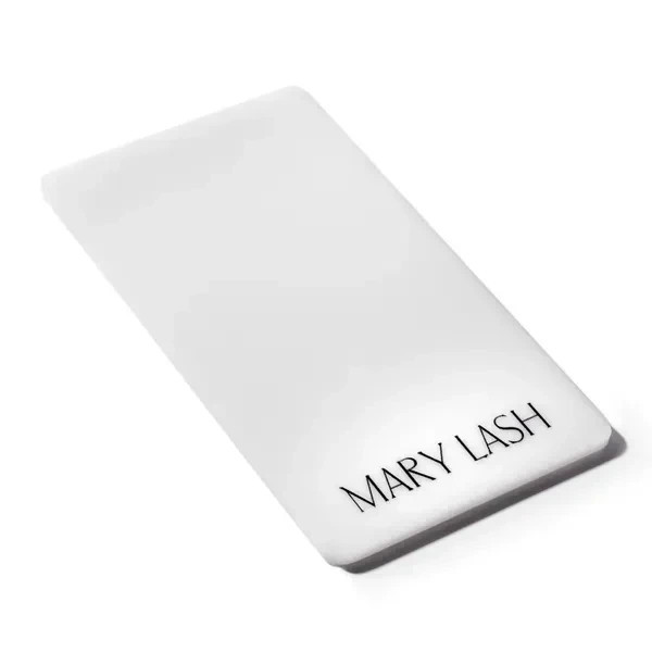 Mary Lash Планшет для ресниц акриловый белый 7*13cm