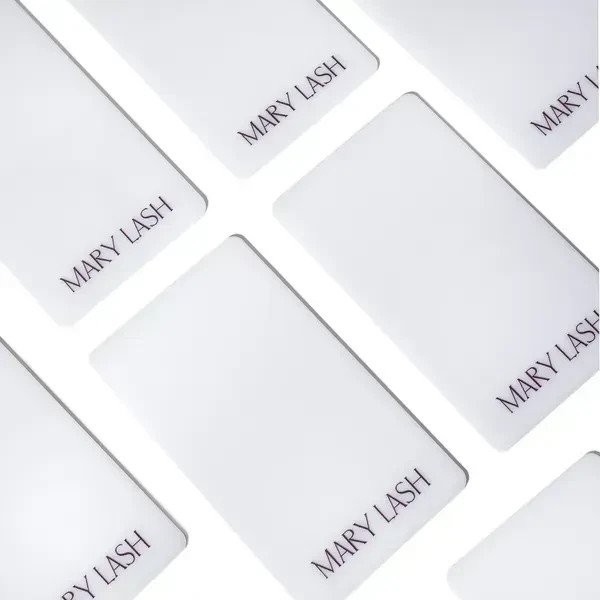 Mary Lash Планшет для ресниц акриловый белый 7*13cm