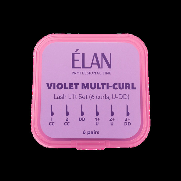Elan валики для ламінування вій VIOLET MULTI-CURL з вигинами U-DD