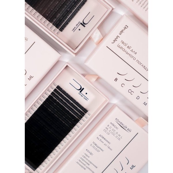 Вії Design Lashes чорні мікс 20л C / 0.07 / 5-6